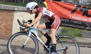 Francesca Barale in azione al campionato italiano a cronometro