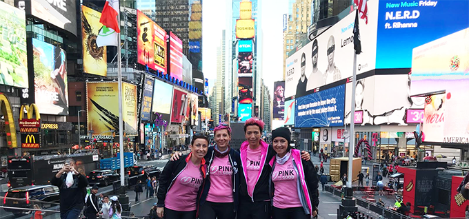 Chiara e Manuela alla Maratona di New York per "Pink is Good"