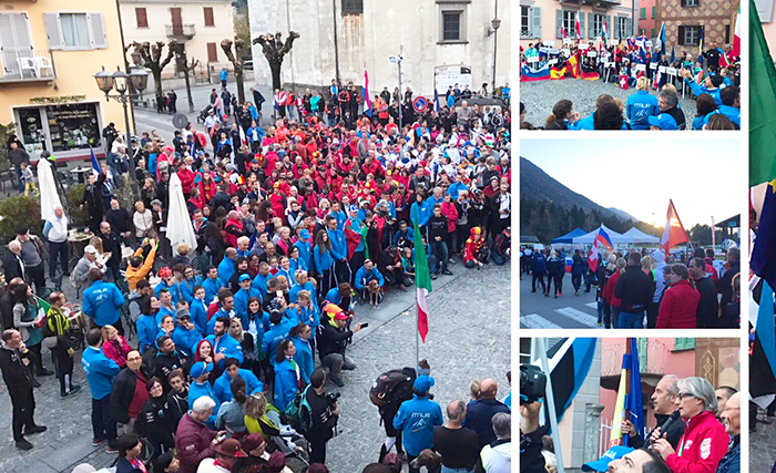Cerimonia inaugurale per il 20° Campionato europeo di Canicross in Vigezzo