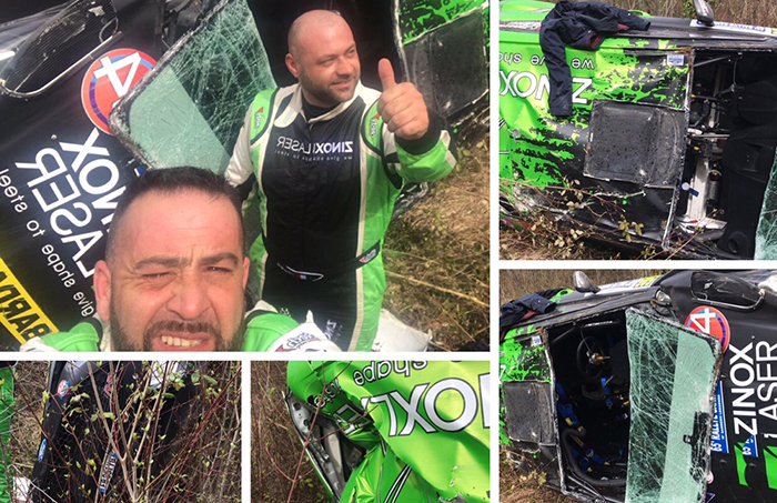 Pauroso cappottamento al Rally Sanremo legend per Zanazio e Ricci. Indenni. Foto
