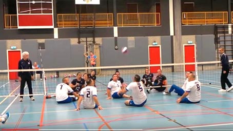 sitting volley