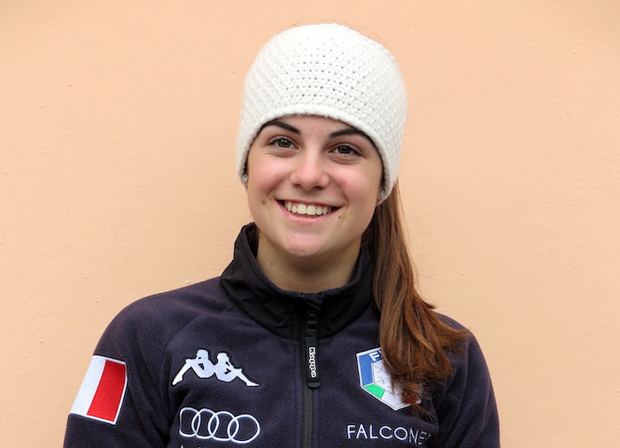 Alessia Crippa sul secondo gradino del podio ai campionati italiani di skeleton