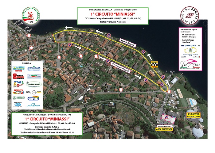 Ad Omegna il 1° luglio si corre il "Circuito dei mini assi" di ciclismo