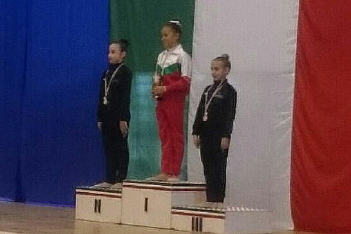 Primo posto nella cat Allieve 3 per Emily Colombo, dell'Asd Ginnastica Twirling Oleggio